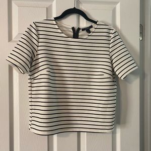 Black and white strip top